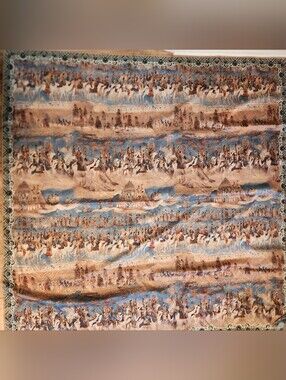 Oriental Big Squared Silk Dragon and Zhang Qian Military Silk Road